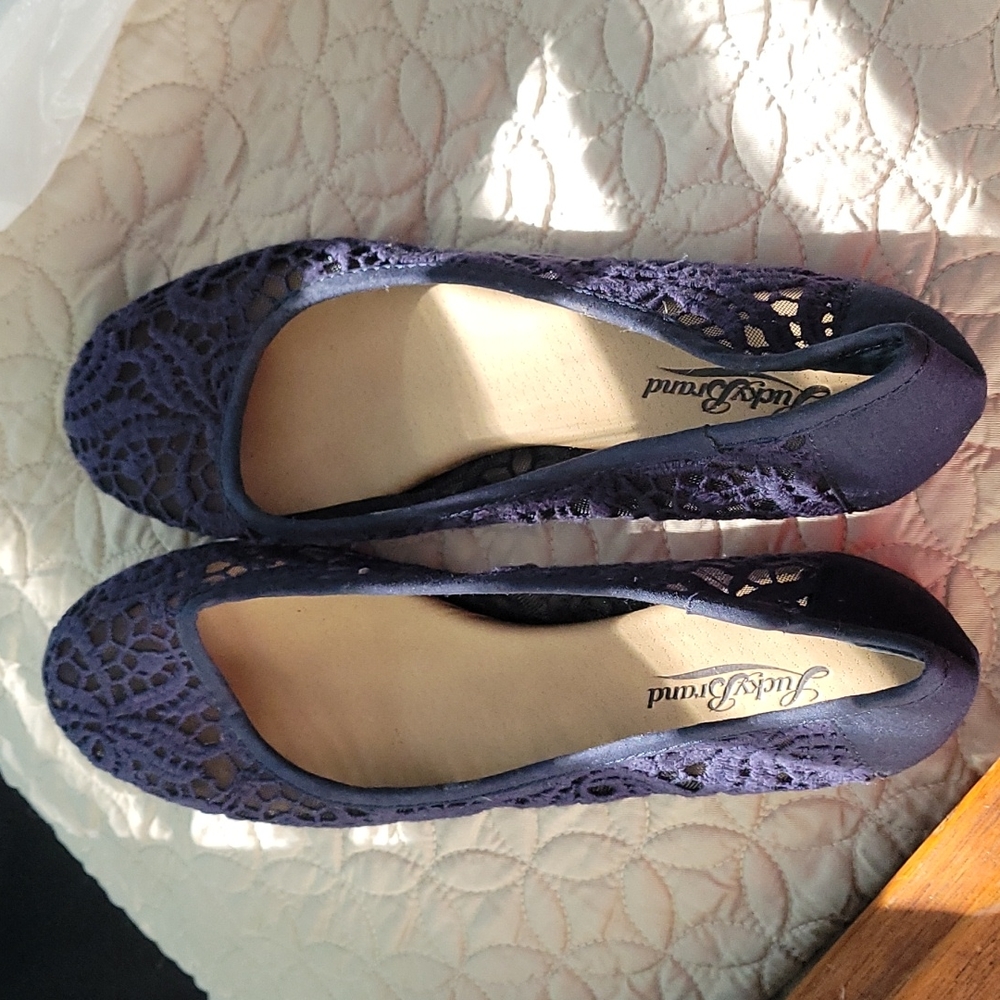 Lucky brand blue moccasins